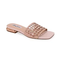Garden, Birdcaged Rhinestones Metal Heel Slide