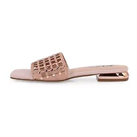 Garden, Birdcaged Rhinestones Metal Heel Slide