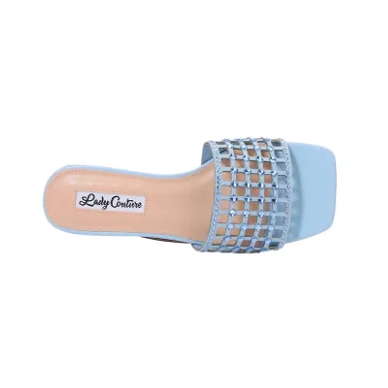 Garden, Birdcaged Rhinestones Metal Heel Slide