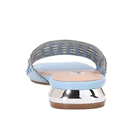 Garden, Birdcaged Rhinestones Metal Heel Slide