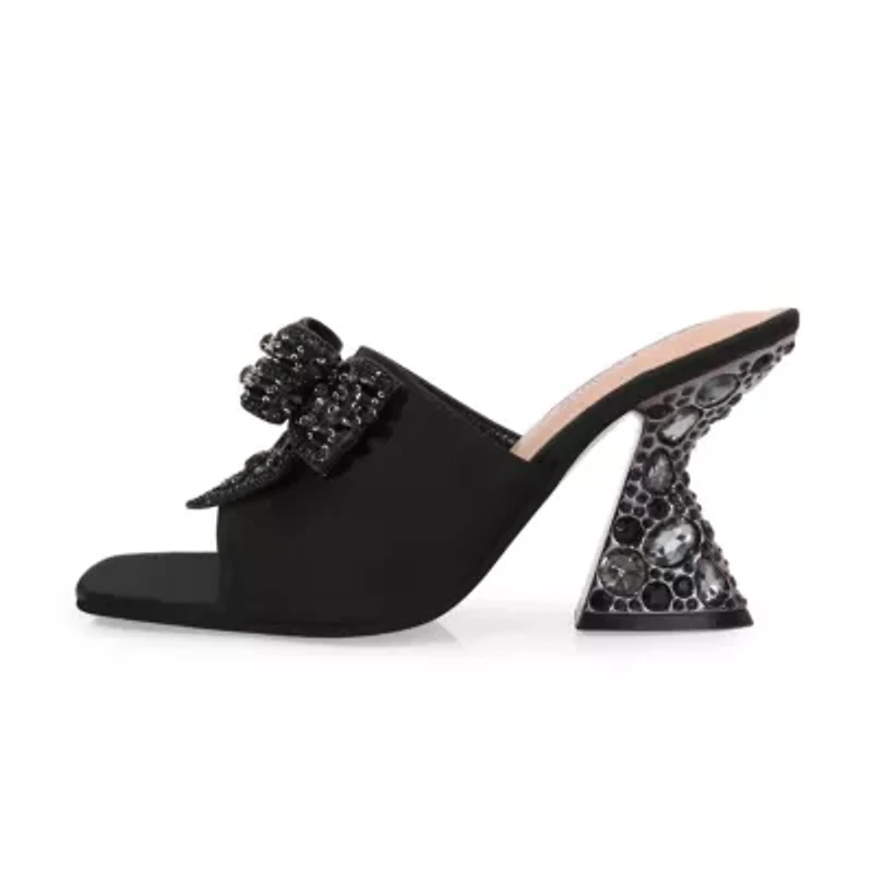 Spark, Rhinestone Bow Multi Jewel Heel Slide