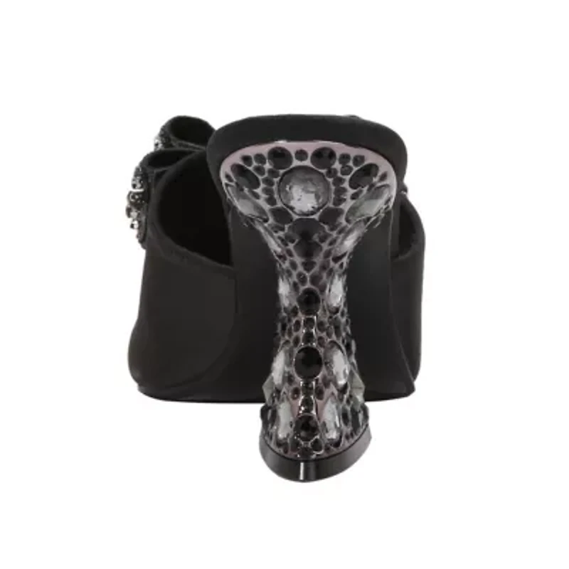 Spark, Rhinestone Bow Multi Jewel Heel Slide
