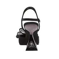 Milly, Rhinestone Bow Metallic Jewel Heel Ankle Strap Pump