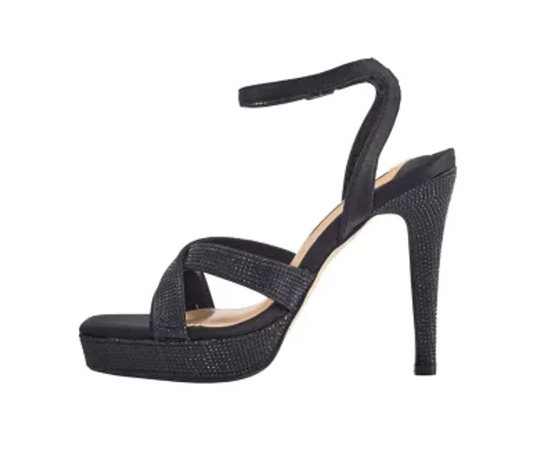 Daisy, Rhinestone Heel Platform Sandal