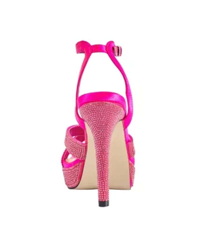 Daisy, Rhinestone Heel Platform Sandal