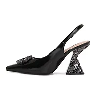Spotlight, Rhinestone Ornament Multi Jewel Heel Slingback