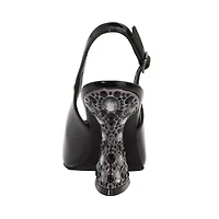 Spotlight, Rhinestone Ornament Multi Jewel Heel Slingback