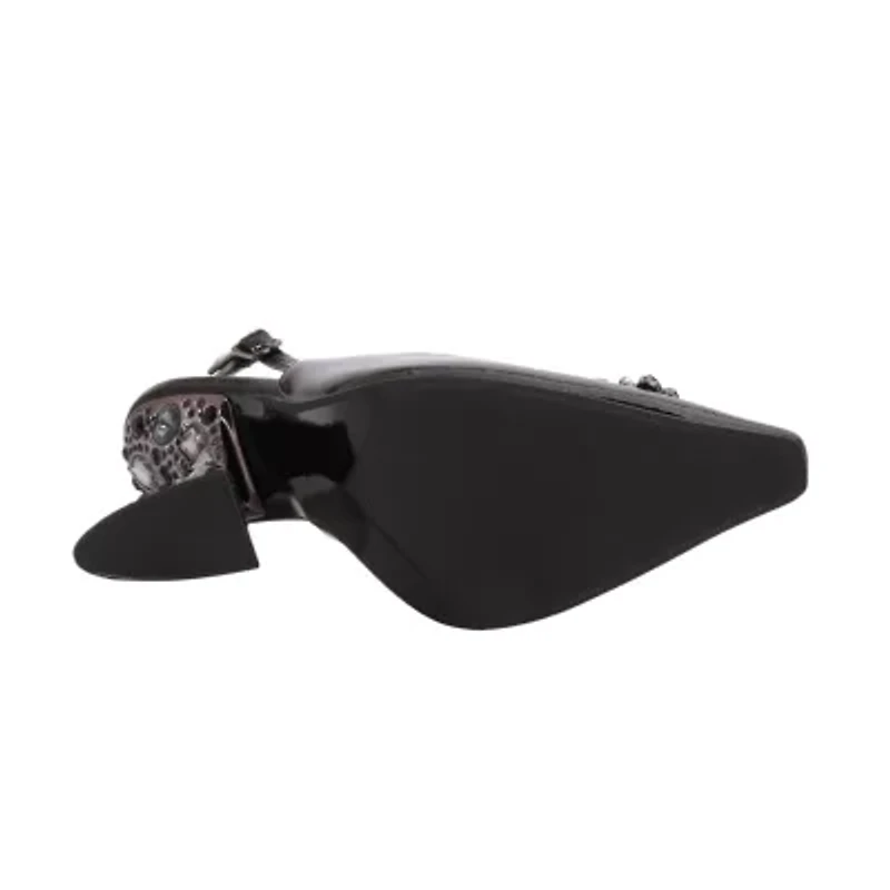 Spotlight, Rhinestone Ornament Multi Jewel Heel Slingback