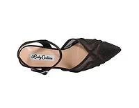 Gala, Mesh Satin Ankle Strap Pump