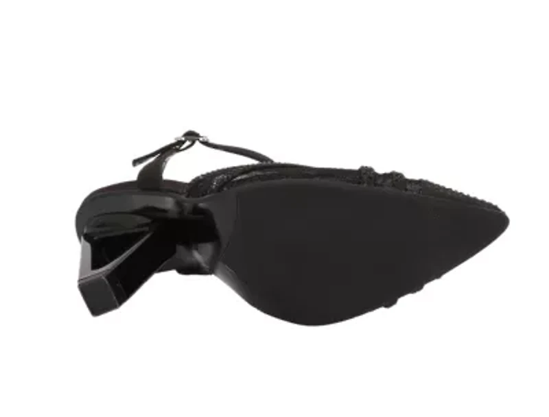 Gala, Mesh Satin Ankle Strap Pump