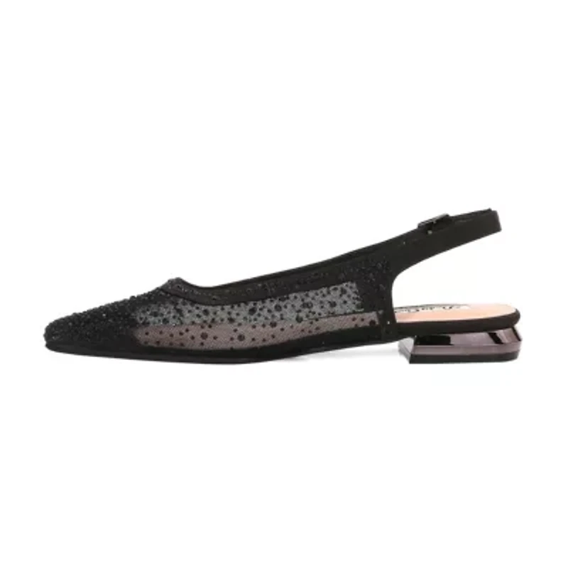 Kara, Rhinestone Mesh Flat