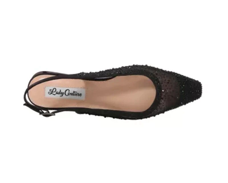 Kara, Rhinestone Mesh Flat