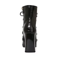 Farah, Lace Up Metal Heel Bootie