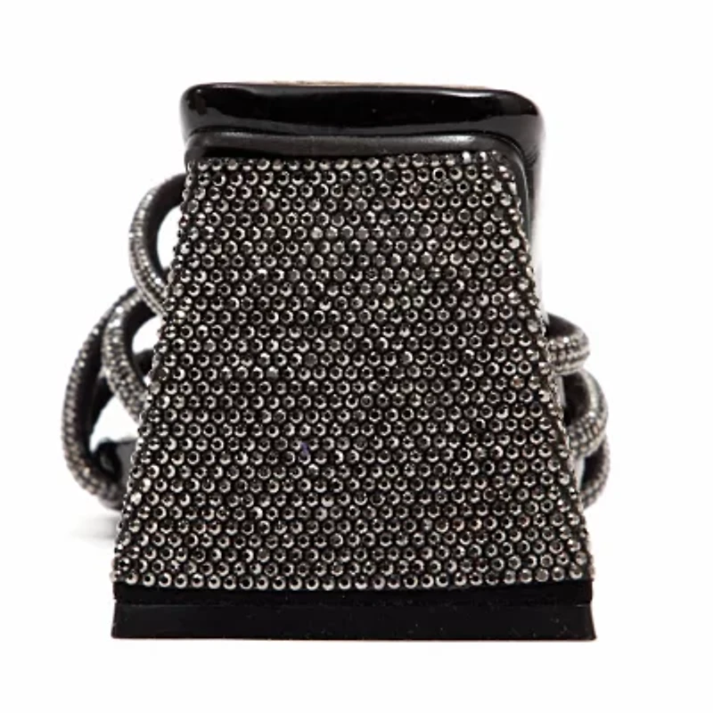 Chic, Knotted Slide With A Glitz Heel