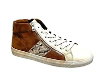 Bliss, Mixed Texture High Top Fashion Sneaker
