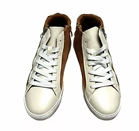 Bliss, Mixed Texture High Top Fashion Sneaker