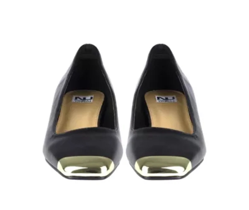 Eagle, Metallic Heel Cap Toe Flat