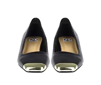 Eagle, Metallic Heel Cap Toe Flat