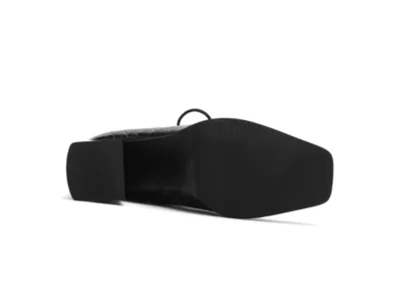 Fantastic, Croc Patent Lace-Up Bootie