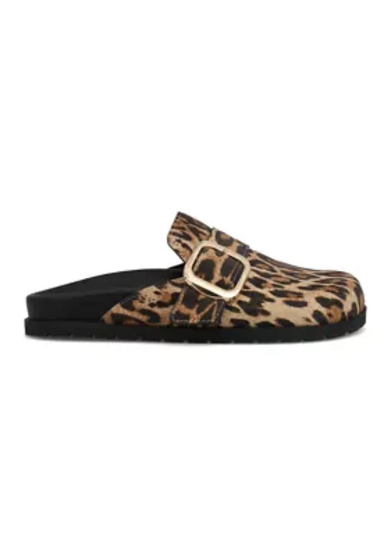 Gilia Leopard Print Clogs
