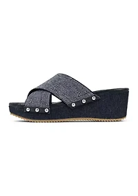 Summer Cross Strap Wedge Sandals
