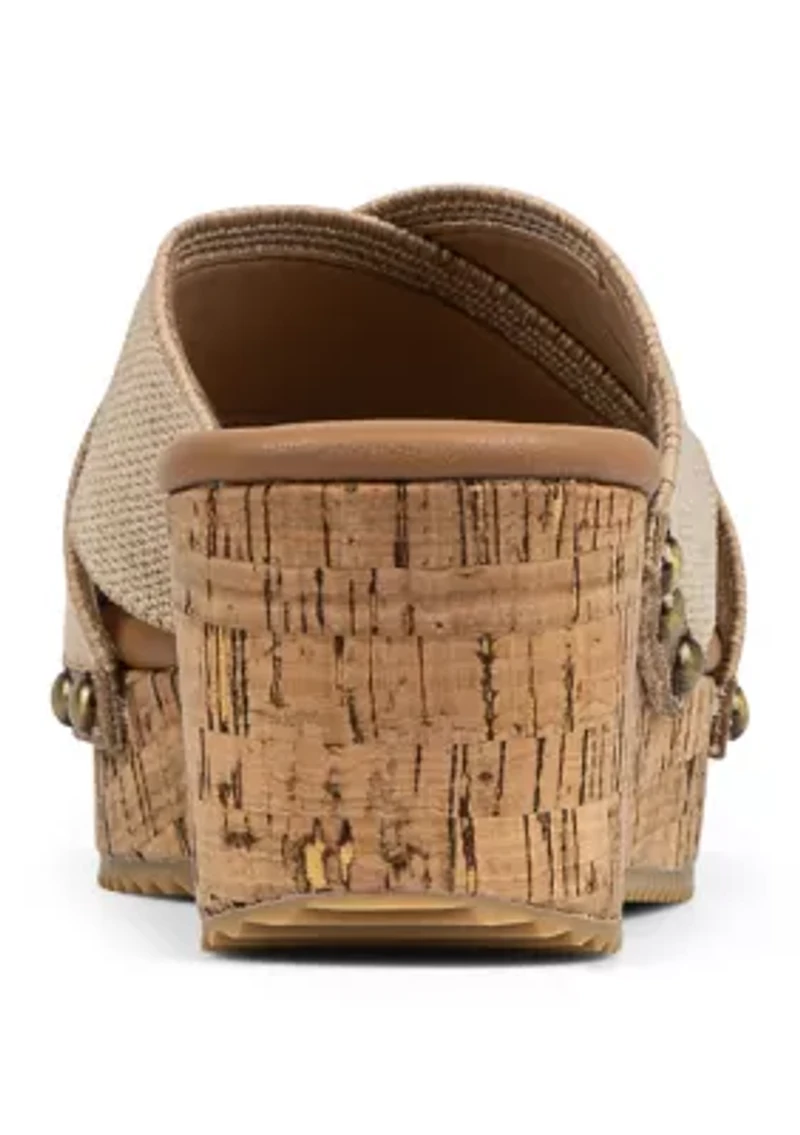 Summer Wedge Cross Strap Sandals