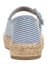 Parisa Mary Jane Striped Flats