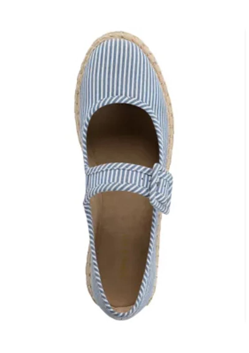 Parisa Mary Jane Striped Flats