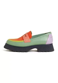 Adam Mismatch Lug Sole Penny Loafers