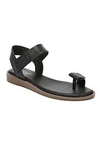 L-Geranio Black Sandals