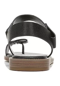 L-Geranio Black Sandals