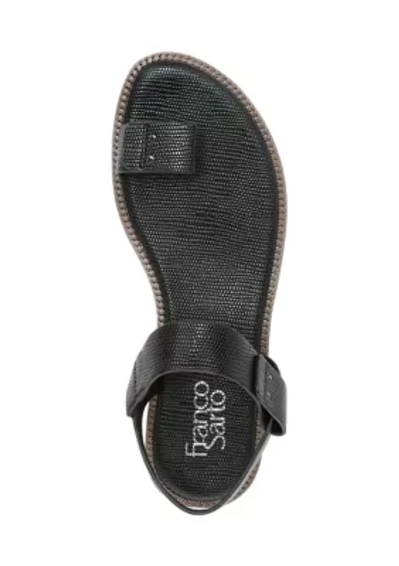 L-Geranio Black Sandals