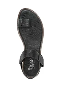 L-Geranio Black Sandals