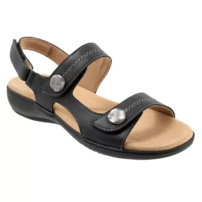 the Romi stitch sandal has everything you love (fully adjustable straps, comfortable footbed) about now with a pattern on straps topped off large ornament.