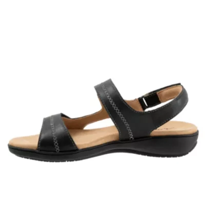 the Romi stitch sandal has everything you love (fully adjustable straps, comfortable footbed) about now with a pattern on straps topped off large ornament.