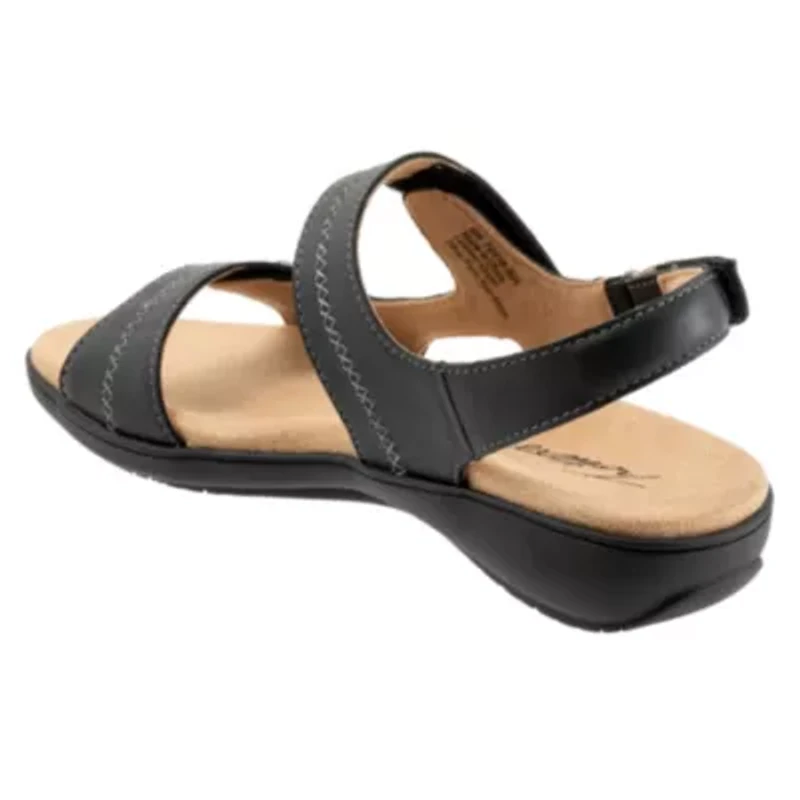 the Romi stitch sandal has everything you love (fully adjustable straps, comfortable footbed) about now with a pattern on straps topped off large ornament.