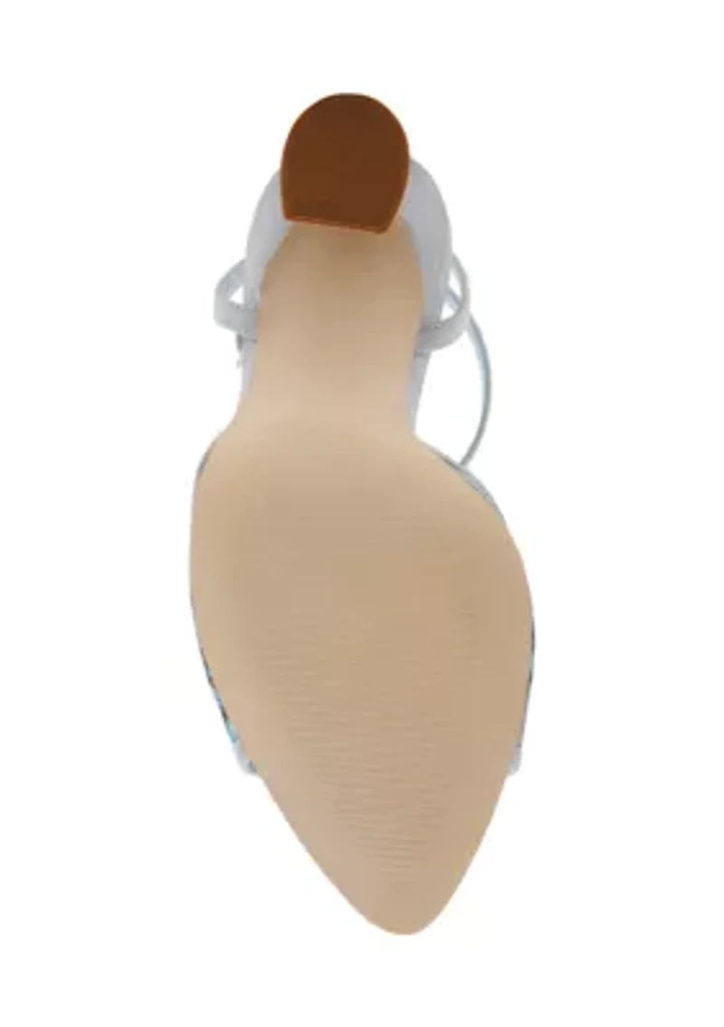 Bekim Pointed Open Kitten Heeled Sandals