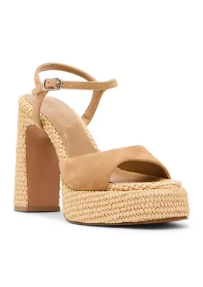 Liandra Raffia Platform Sandals