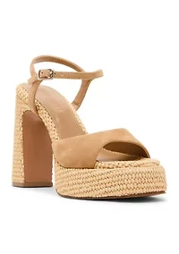 Liandra Raffia Platform Sandals