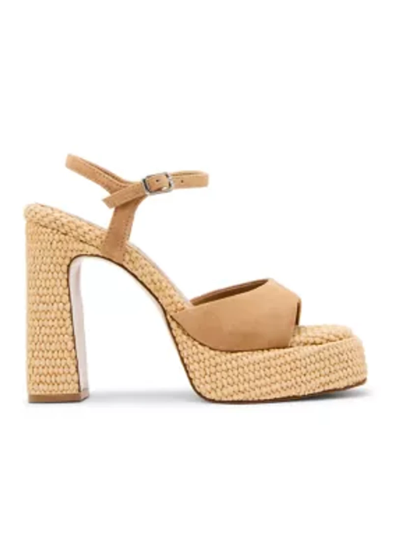 Liandra Raffia Platform Sandals
