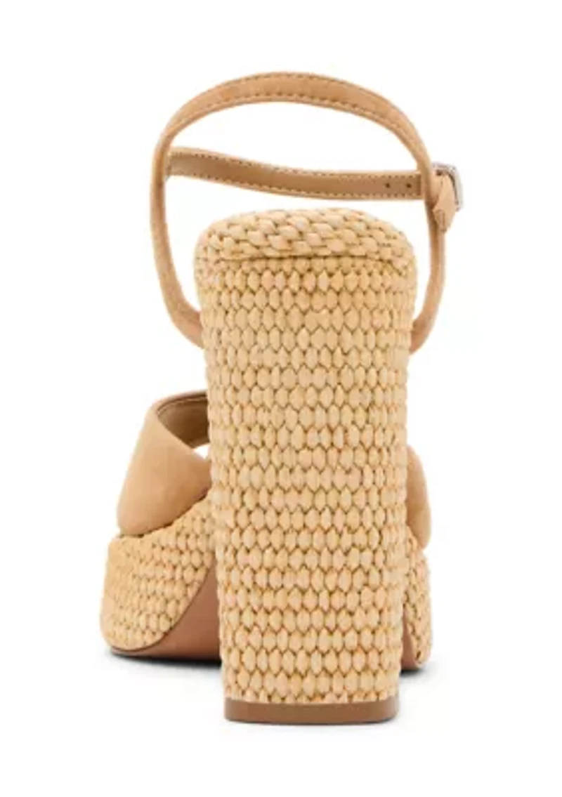 Liandra Raffia Platform Sandals