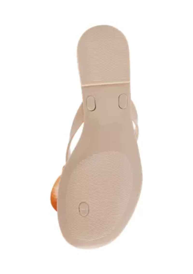 Poppyseed Thong Flip Flop Sandals