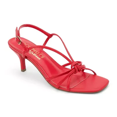 Vegan strappy heeled sandal