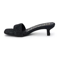 Vegan, single band Kitten heel sandal.