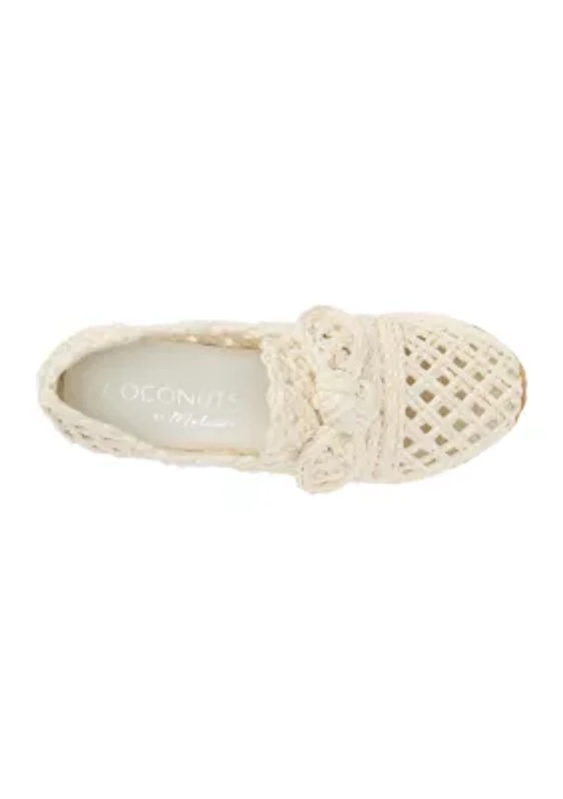 Raffia Platform Espadrille Fashion Sneakers