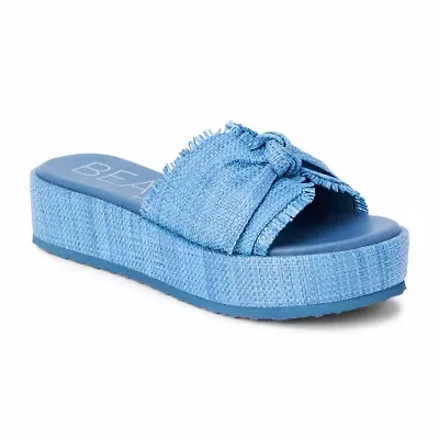 Vegan Platform Sandal with Bow Detail
