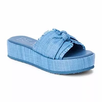 Vegan Platform Sandal with Bow Detail