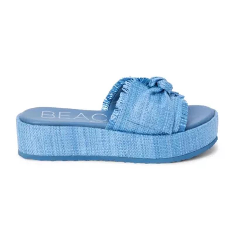 Vegan Platform Sandal with Bow Detail