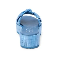 Vegan Platform Sandal with Bow Detail
