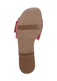 Bambi Raffia Slide Sandals